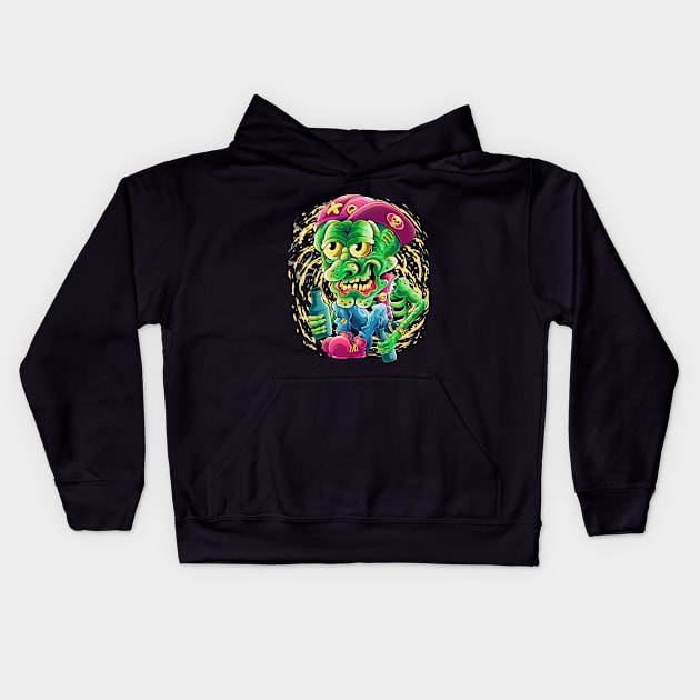 Drunker Old Man Kids Hoodie by Efexampink